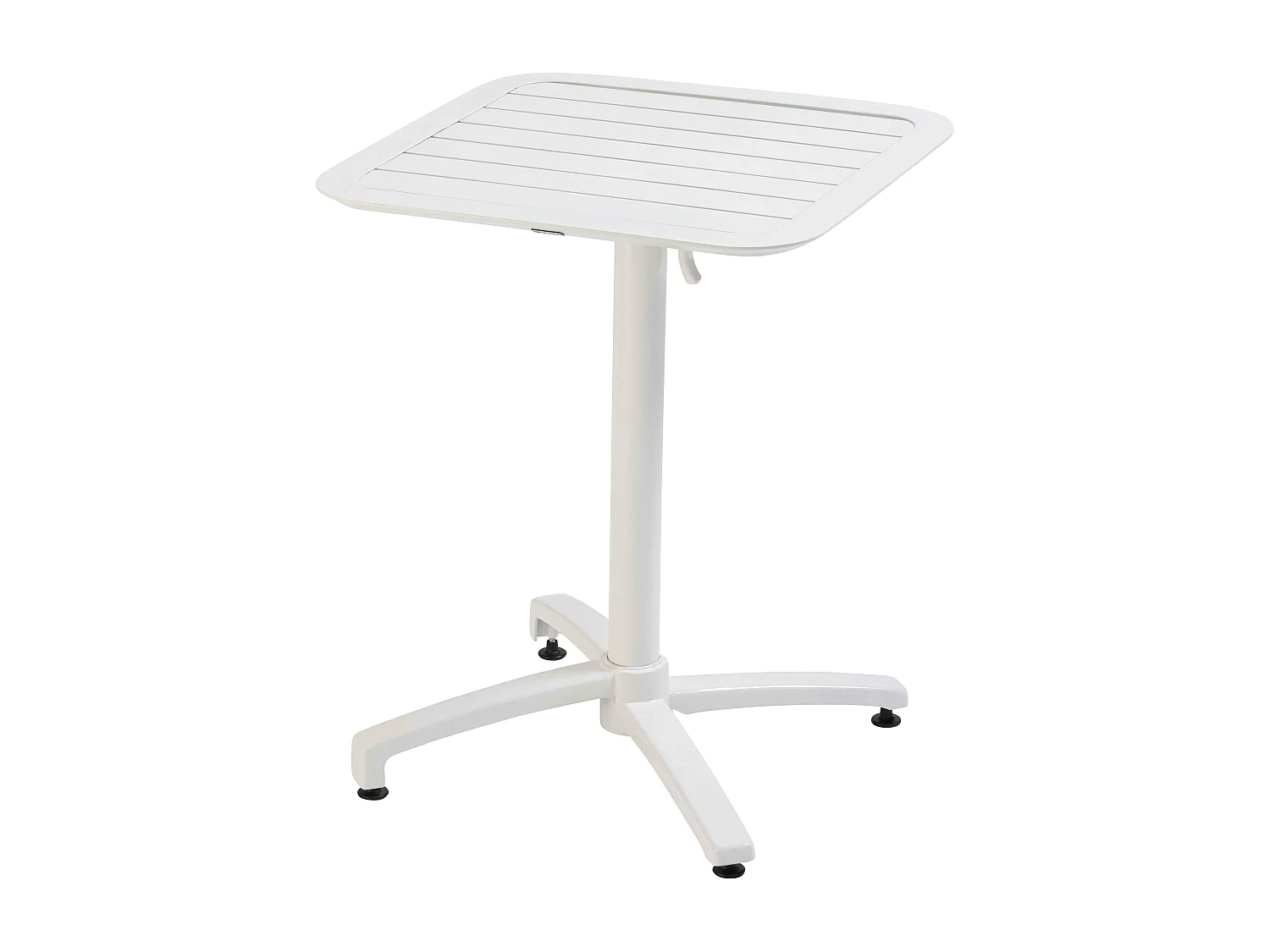 Table inclinable de terrasse 60 x 60 cm blanc