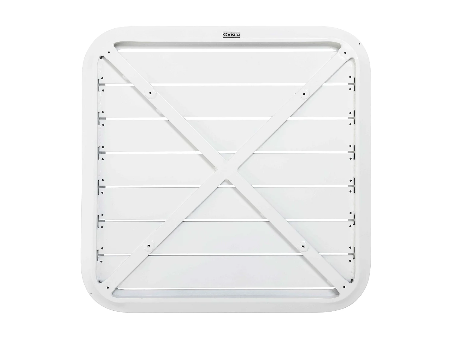 Table inclinable de terrasse 60 x 60 cm blanc