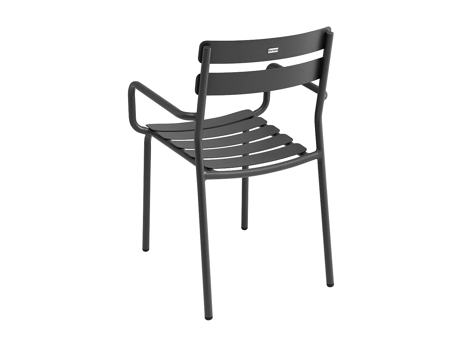 Ensemble table inclinable de terrasse 70 x 70 cm et 2 fauteuils noir