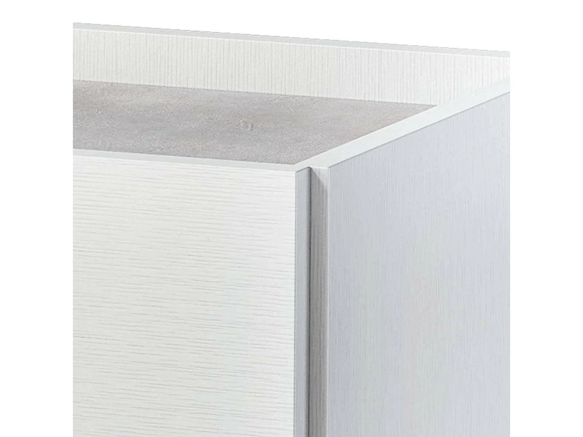 Dmora Dressoir Violetta 41x90x87h cm Wit met 1 Plank, 4 Laden, Buffet. 2 Vakjes Made in Italy