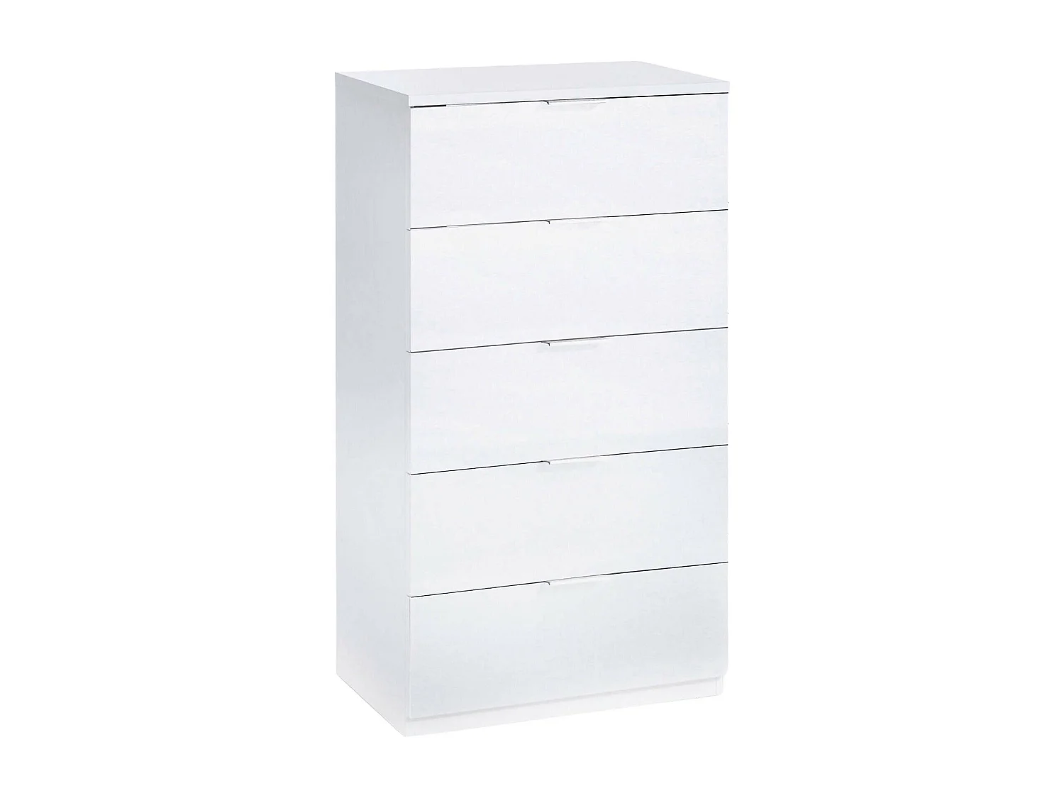 Cómoda Mesquite, Cómoda de 5 cajones, Cómoda para dormitorio, Cómoda moderna, 60x40h110 cm, Blanco