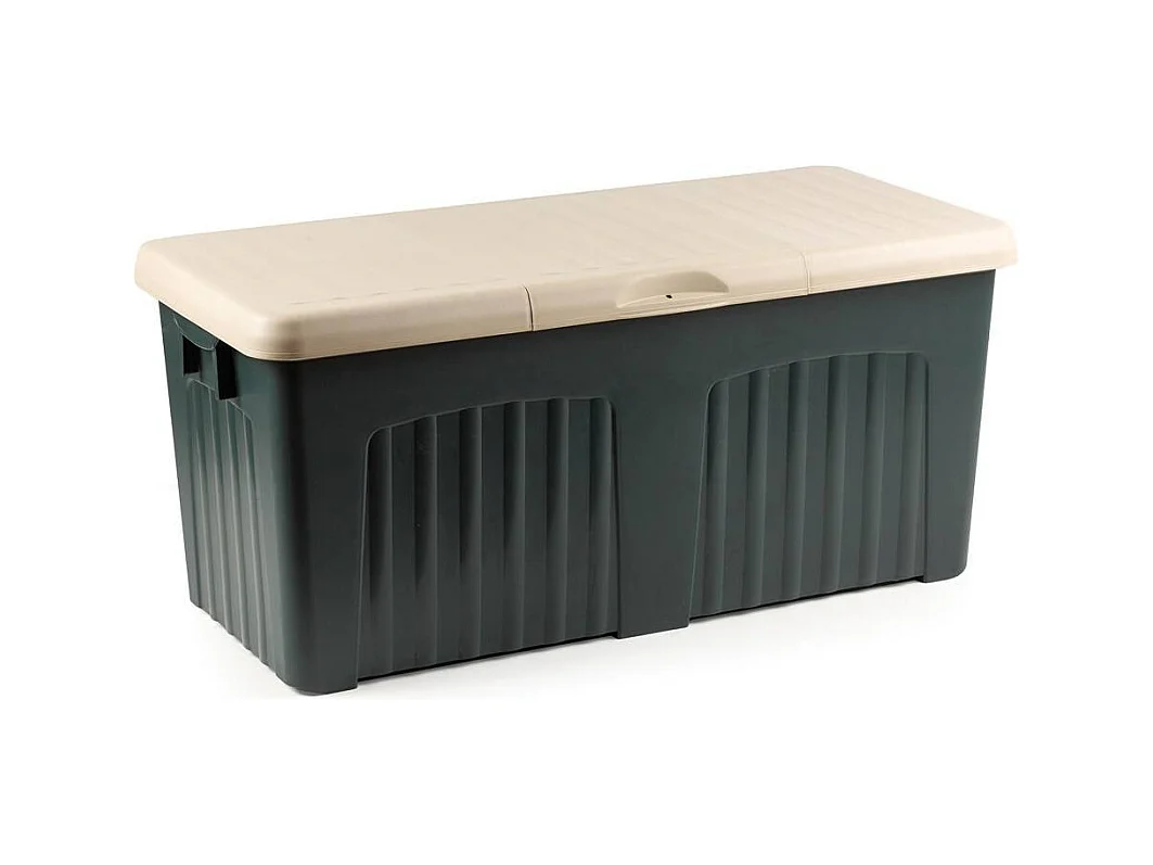 Baule Foligno, Conteneur de rangement polyvalent, Coffre moderne, 100% Made in Italy, 125x57h56 cm, Gris