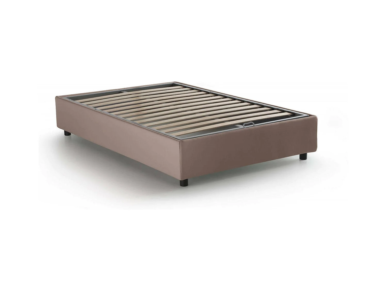 Camilla tweepersoonsbed, opbergbed met stoffen bekleding, 100% Made in Italy, zijopening, geschikt voor matras 120x190 cm, duifgrijs