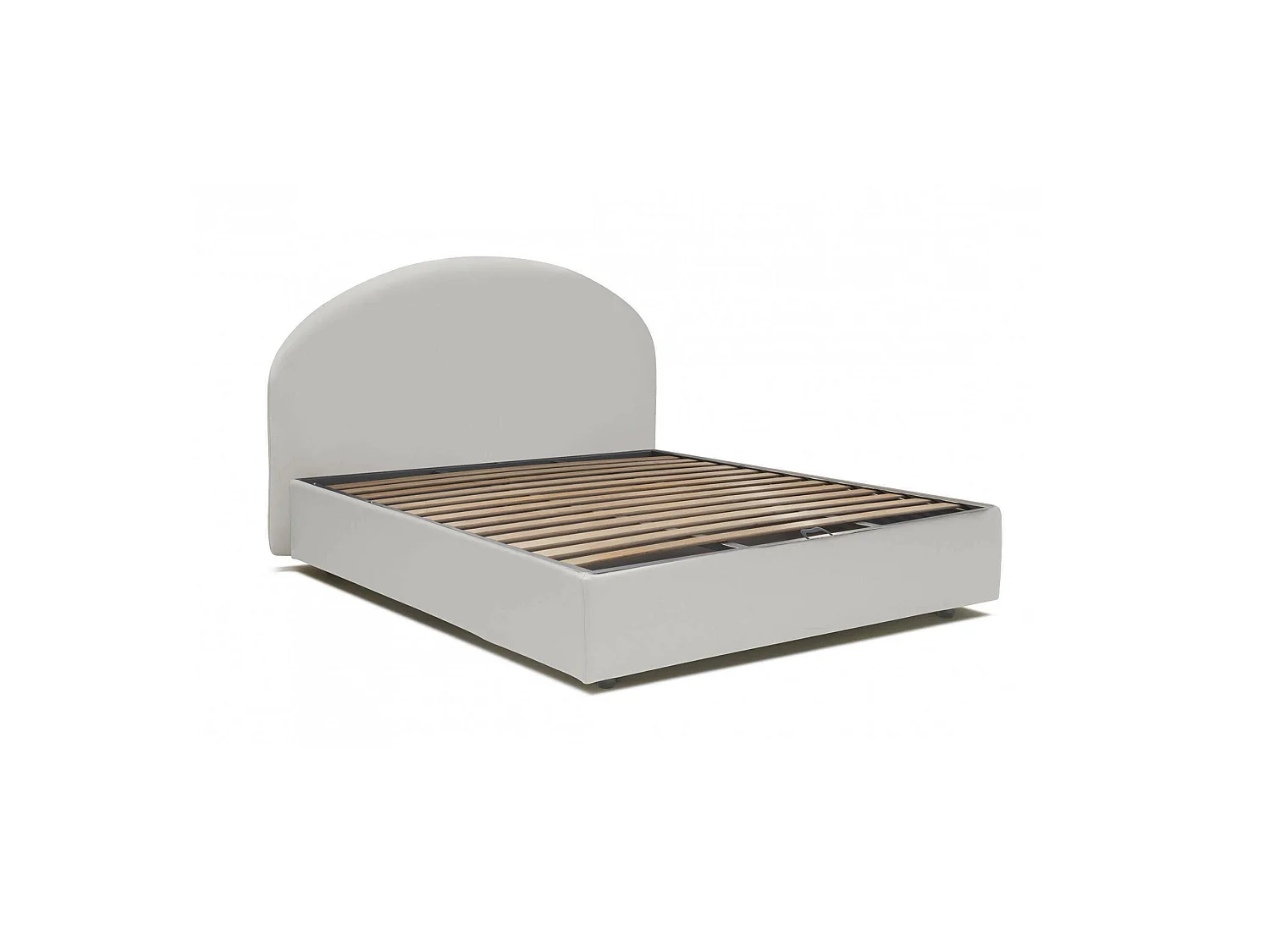 Lit double Conny, Lit coffre avec revêtement en éco-cuir, 100% Made in Italy, Ouverture frontale, adapté pour matelas 160x190 cm, Blanc