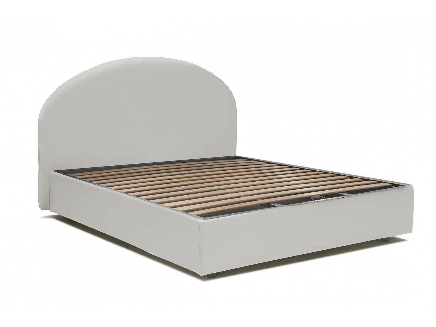 Lit double Conny, Lit coffre avec revêtement en éco-cuir, 100% Made in Italy, Ouverture frontale, adapté pour matelas 160x190 cm, Blanc