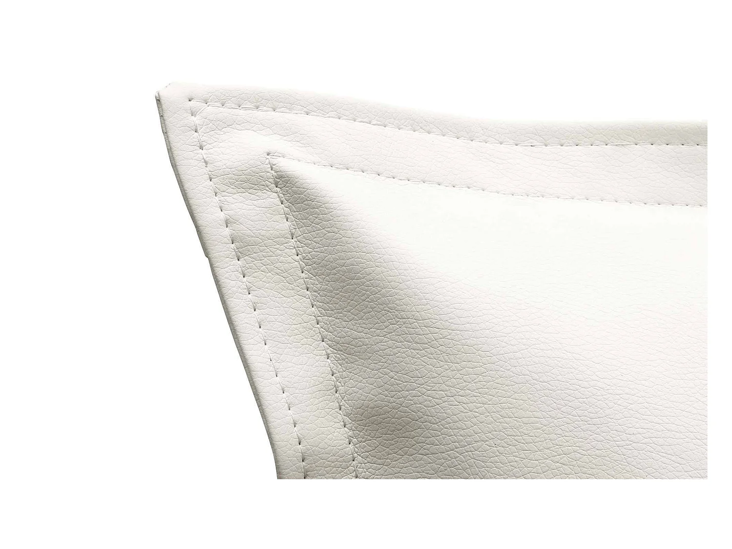 Lit double Fatima, Lit coffre avec revêtement en éco-cuir, 100% Made in Italy, Ouverture frontale, avec matelas 140x200 cm inclus, Blanc
