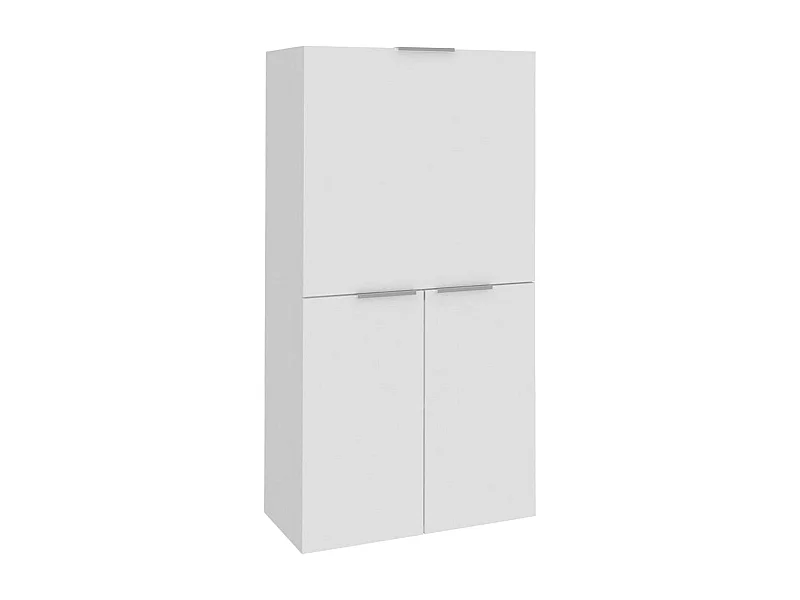 Scrivania effetto legno bianco lucido 70x35h140 cm