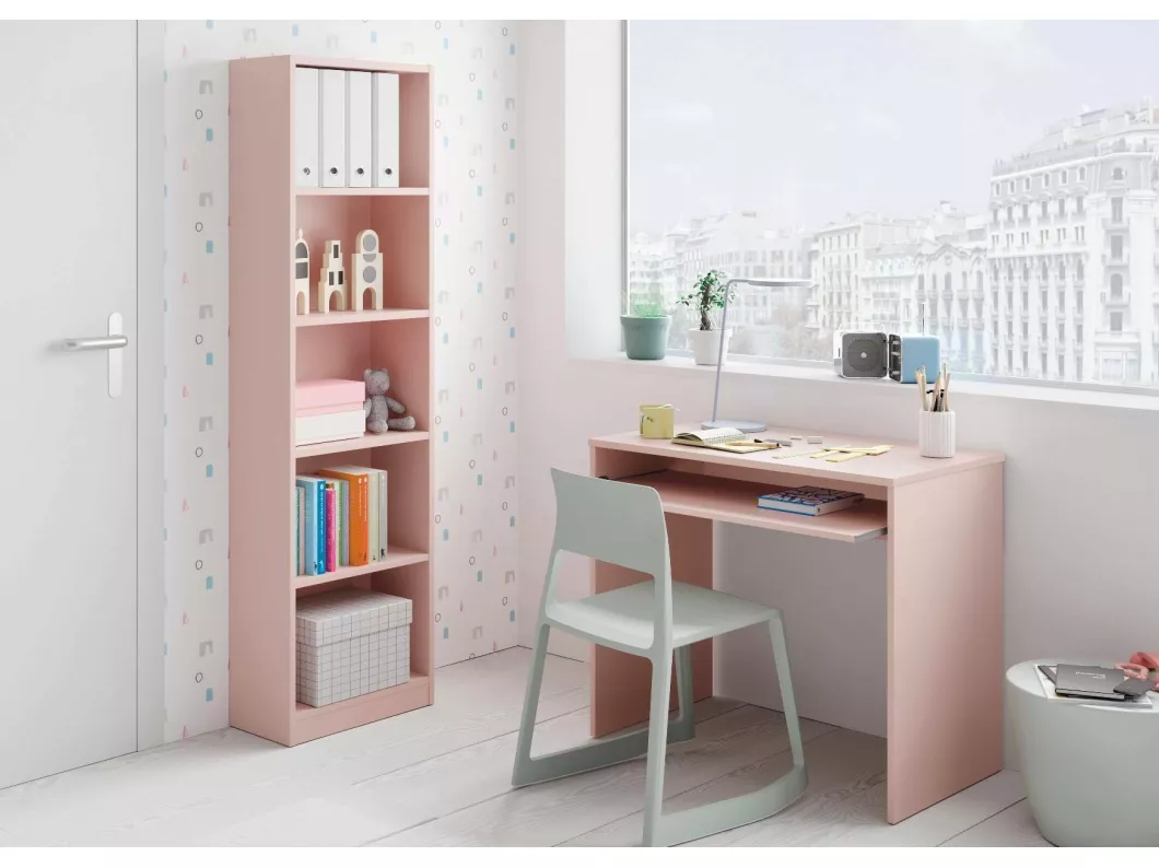 Kauf Unique Dayton Schreibtisch, Büroschreibtisch mit Regal, Arbeitstisch für PC für Büro oder Schlafzimmer, Arbeitstisch, 90 x 54 x 79 cm, Pink