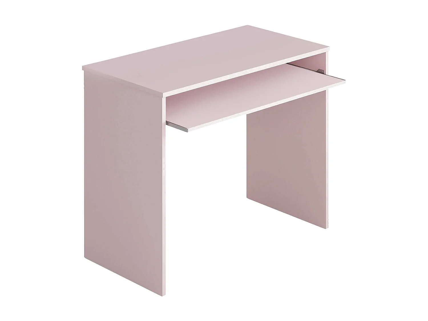 Dayton Desk, Bureau avec étagère, Table d'étude pour PC pour bureau ou chambre, Table d'étude, 90x54h79 cm, Rose