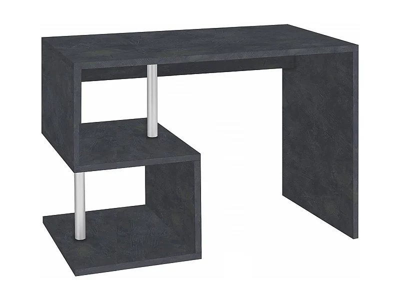 Mesa Massimo, mesa linear para PC, mesa de escritório multiuso, mesa multiposições que economiza espaço, 100% fabricada na Itália, 100x50h78 cm, ardósia