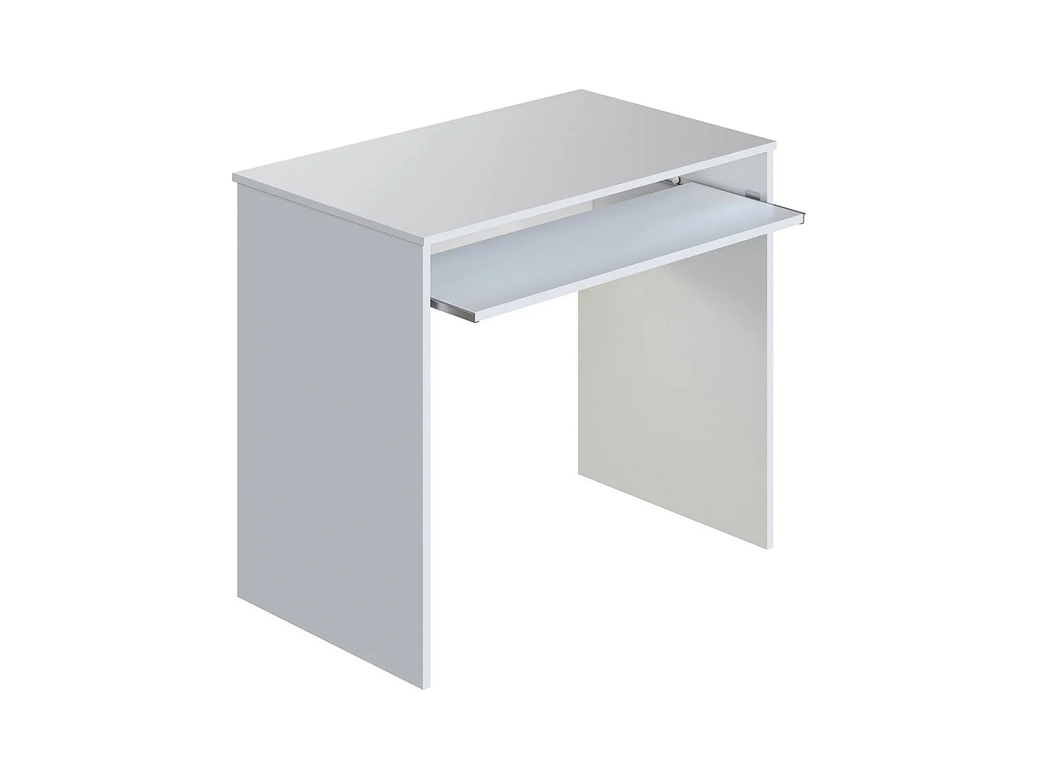 Dayton Bureau, Bureau met plank, Studeertafel voor pc voor kantoor of slaapkamer, Studeertafel, 90x54h79 cm, Wit