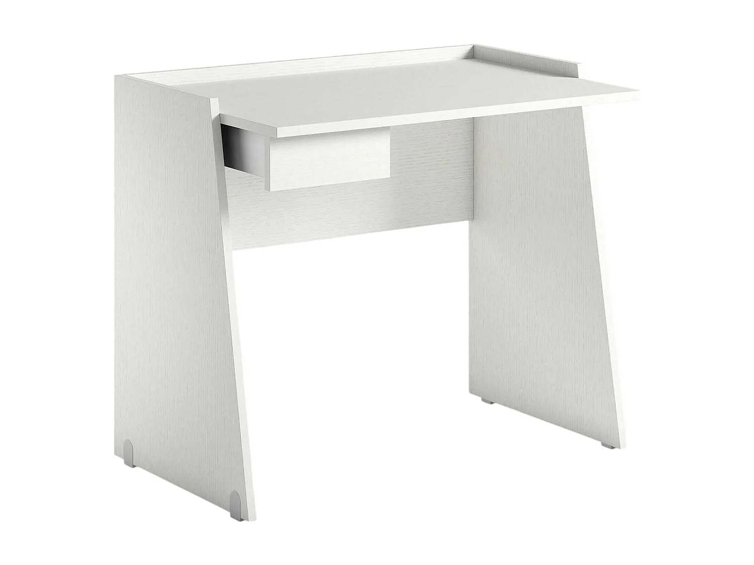 Bureau Calendula, Bureau moderne avec tiroir, Table d'étude ou de bureau, Porte-livre PC, 100% Made in Italy, 90x60h80 cm, Blanc