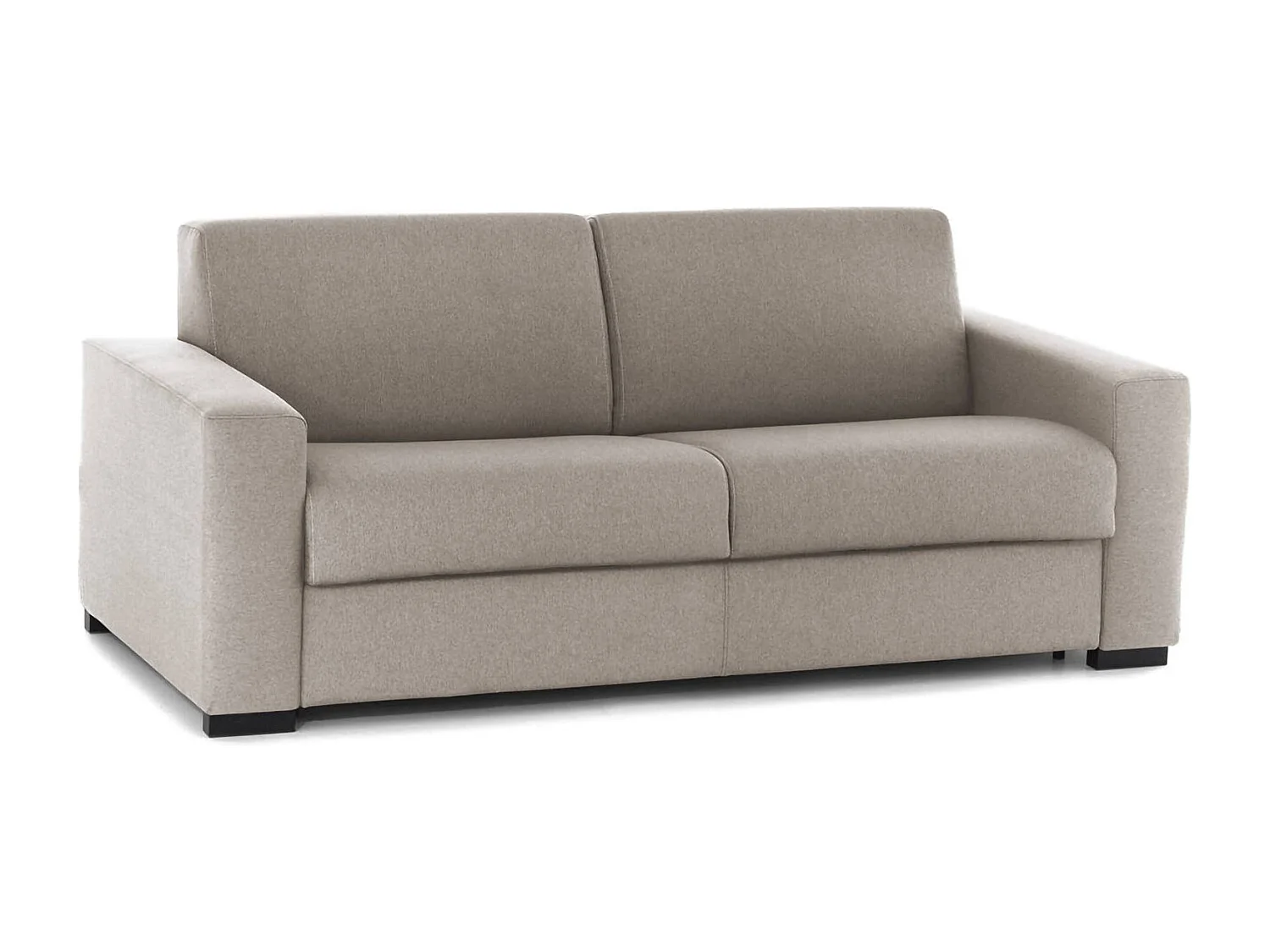 Sofá fijo Selene, sofá de 2 plazas, 100% Made in Italy, Sofá de salón, de tejido acolchado, con reposabrazos finos, Cm 160x95h90, Taupe