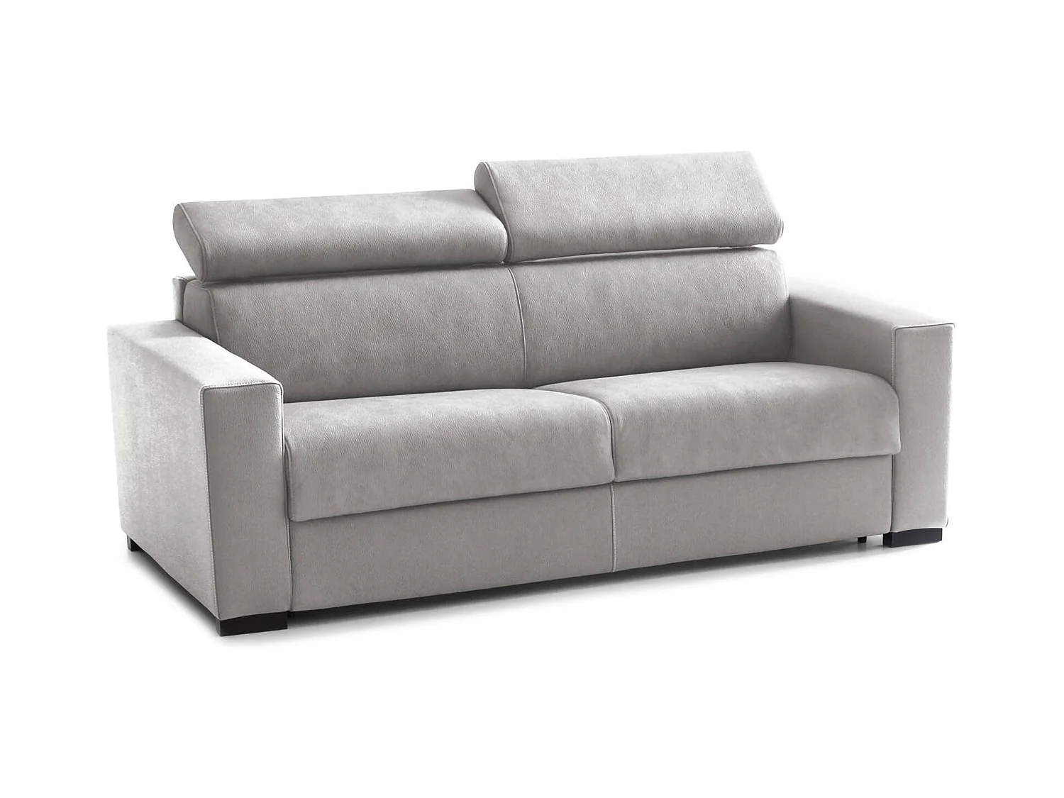 Sofá cama 2 plazas Agrippina, sofá de apertura giratoria, reposacabezas regulables y reposabrazos estándar, 100% Made in Italy, 200x95h85 cm, Gris