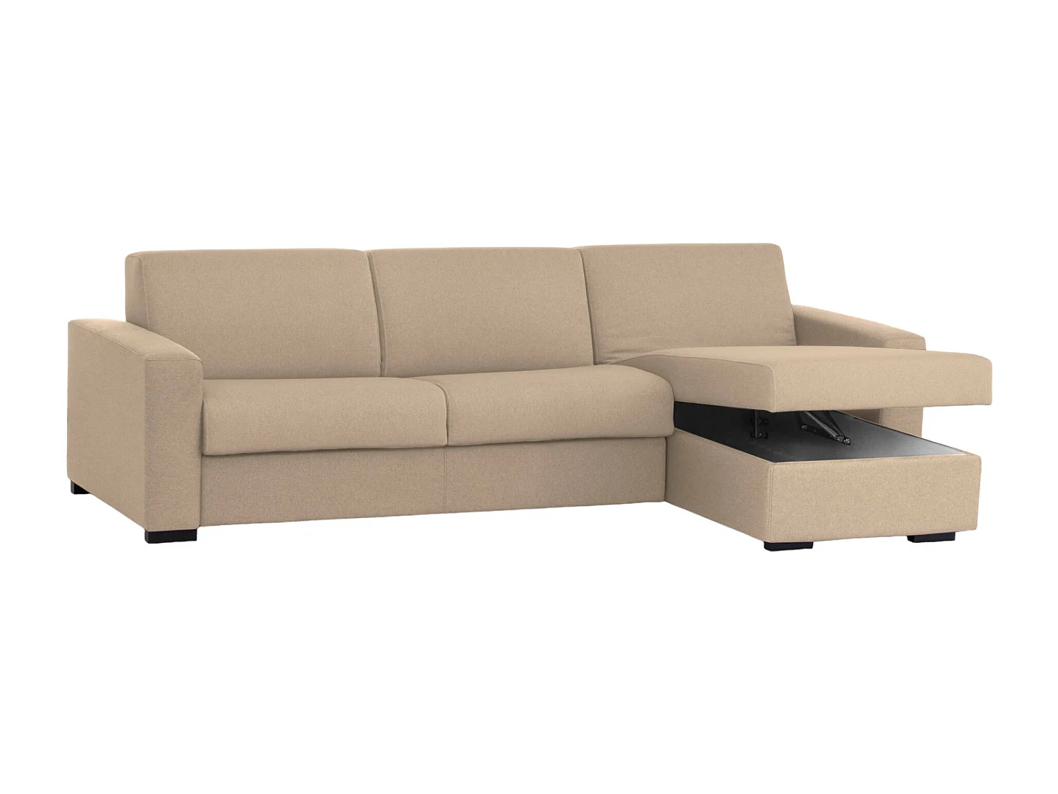 Canapé Fixe,en tissu,Beige,280x95h90 cm