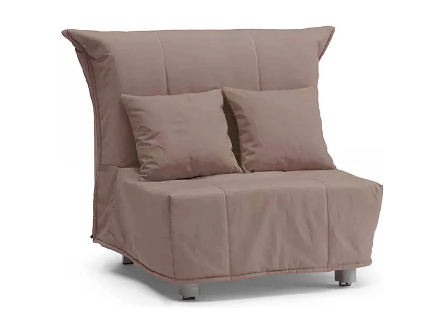Talamo Italia Fauteuil Alma Grijs Taupe Afneembare Bekleding, Ondersteunt tot 200 kg, Zit Hoogte 40 cm Made in Italy
