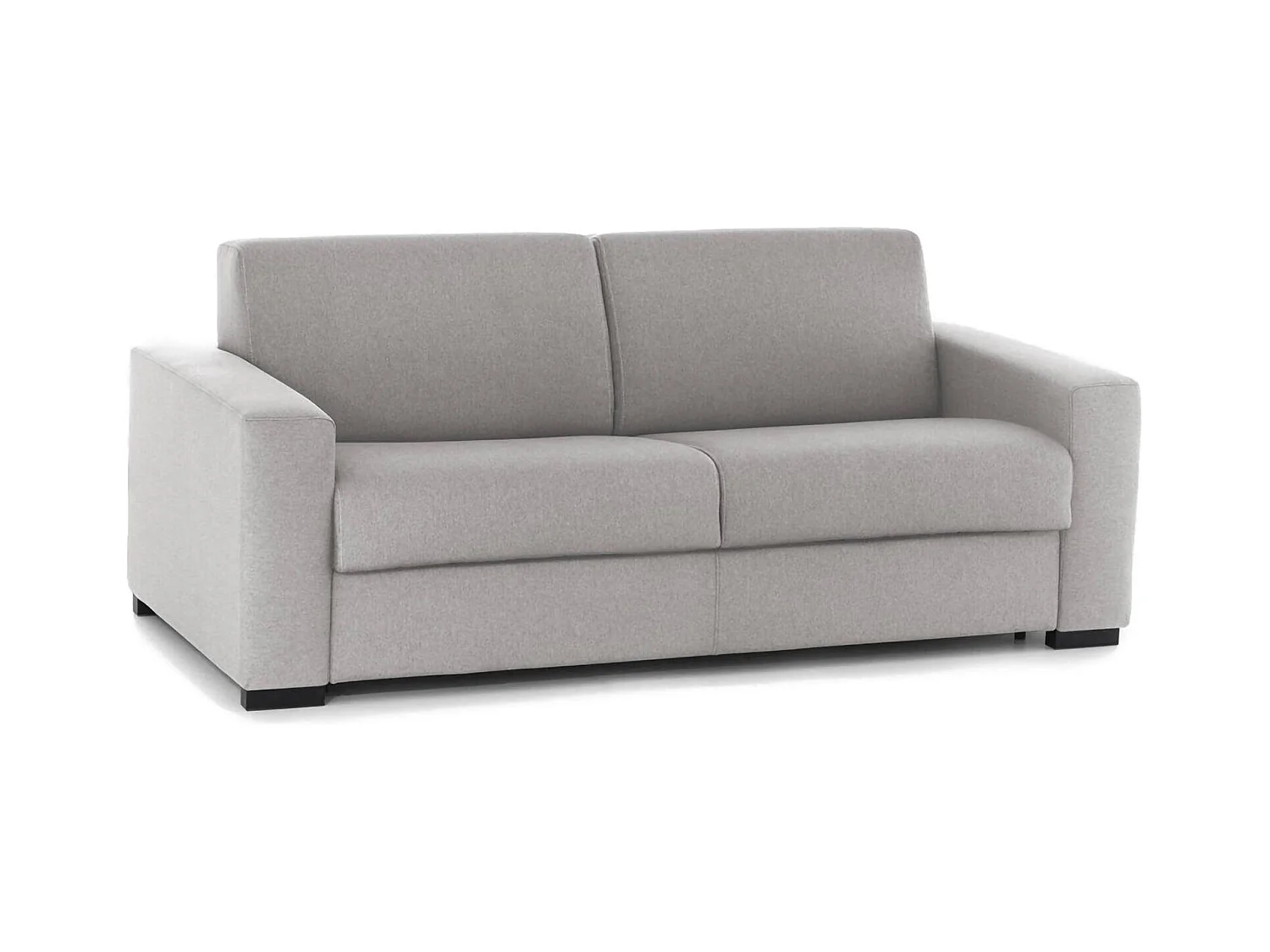 Canapé-lit Algisa, Grand canapé 2 places, 100% Made in Italy, Canapé de salon à ouverture pivotante, en tissu rembourré, avec accoudoirs fins, 180x95h90 cm, Gris