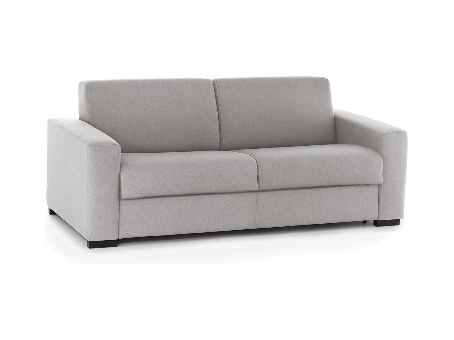 Canapé-lit Aleida, canapé 2 places, 100% Made in Italy, Canapé de salon à ouverture pivotante, en tissu rembourré, avec accoudoirs standards, 180x95h90 cm, Gris