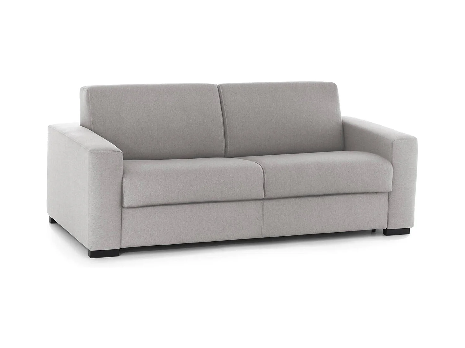 Schlafsofa Alicia, 3-Sitzer-Sofa, 100 % Made in Italy, Wohnzimmersofa mit drehbarer Ã–ffnung, aus gepolstertem Stoff, mit schmalen Armlehnen, 200 x 95 x 90 cm, Grau