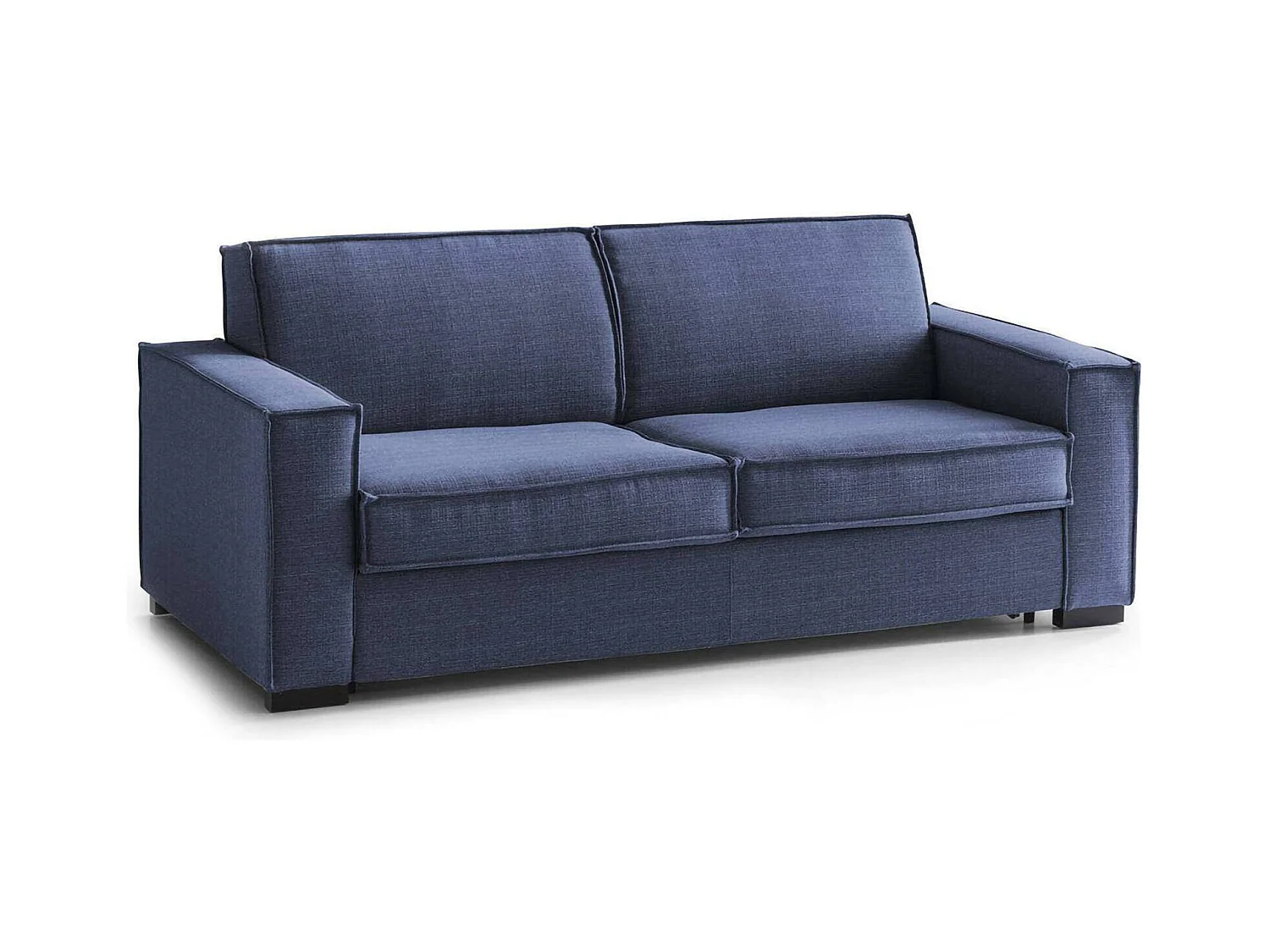 Canapé fixe Adriana, canapé 2 places, 100% Made in Italy, Canapé de salon en tissu, avec accoudoirs standards, 180x95h90 cm, Bleu