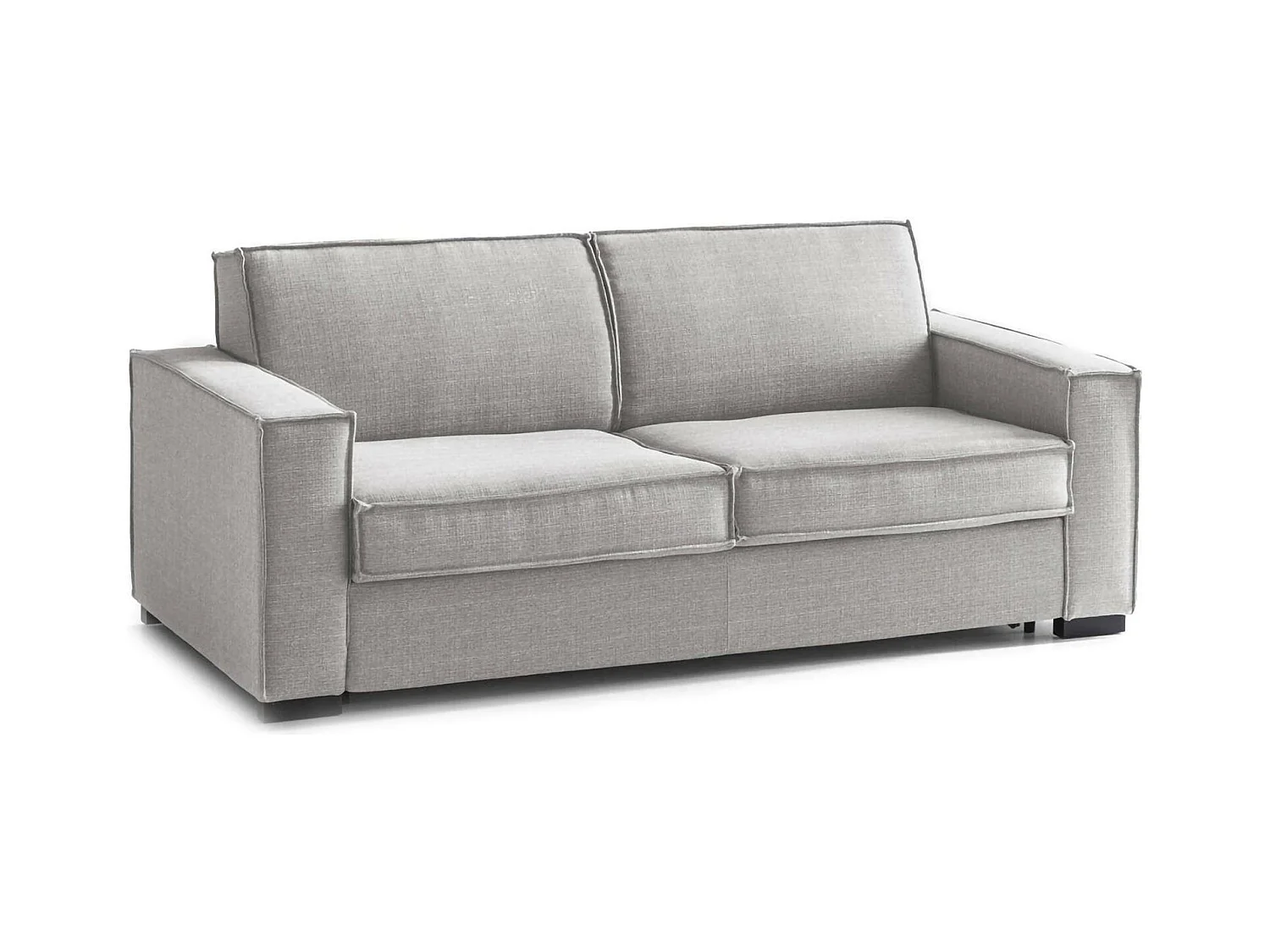 Canapé fixe Adriana, canapé 2 places, 100% Made in Italy, Canapé de salon en tissu, avec accoudoirs standards, 180x95h90 cm, Gris