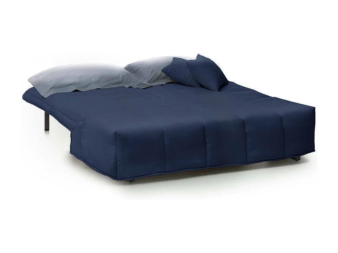 Talamo Italia 3-zits Slaapbank Allegra 90x165 cm Zwart, Afneembare Bekleding, Uittrekbaar Rollend, Gelast Bedframe, Vormvast Matras