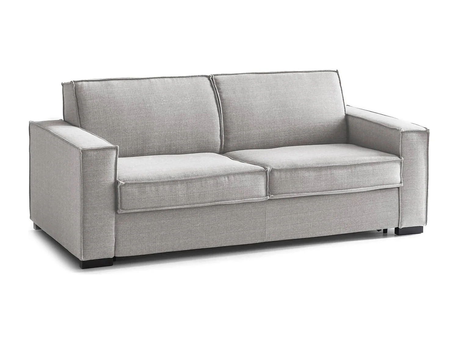 Canapé-lit Addolorata, canapé 3 places, 100% Made in Italy, Canapé de salon avec ouverture pivotante, en tissu rembourré, avec accoudoirs fins, 200x95h90 cm, Gris