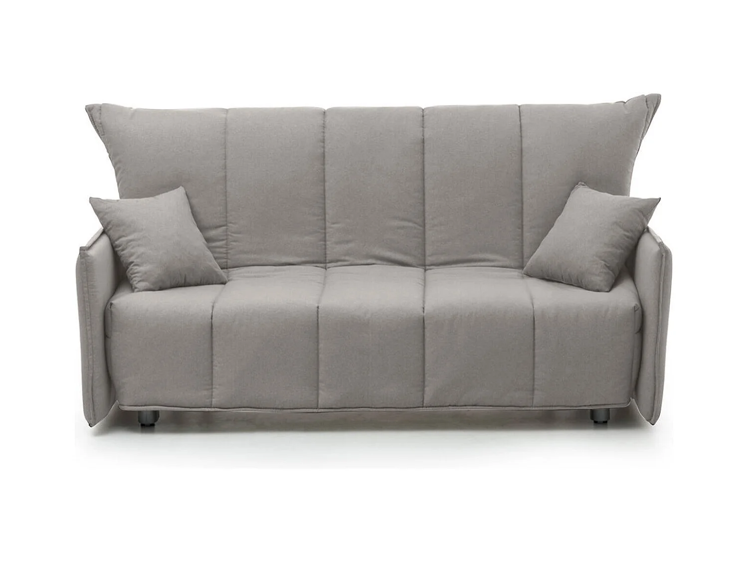 Canapé-lit Allegra, canapé 3 places, 100% Made in Italy, Canapé de salon avec ouverture trolley, en tissu rembourré, avec coussins inclus, 165x90h85 cm, Gris