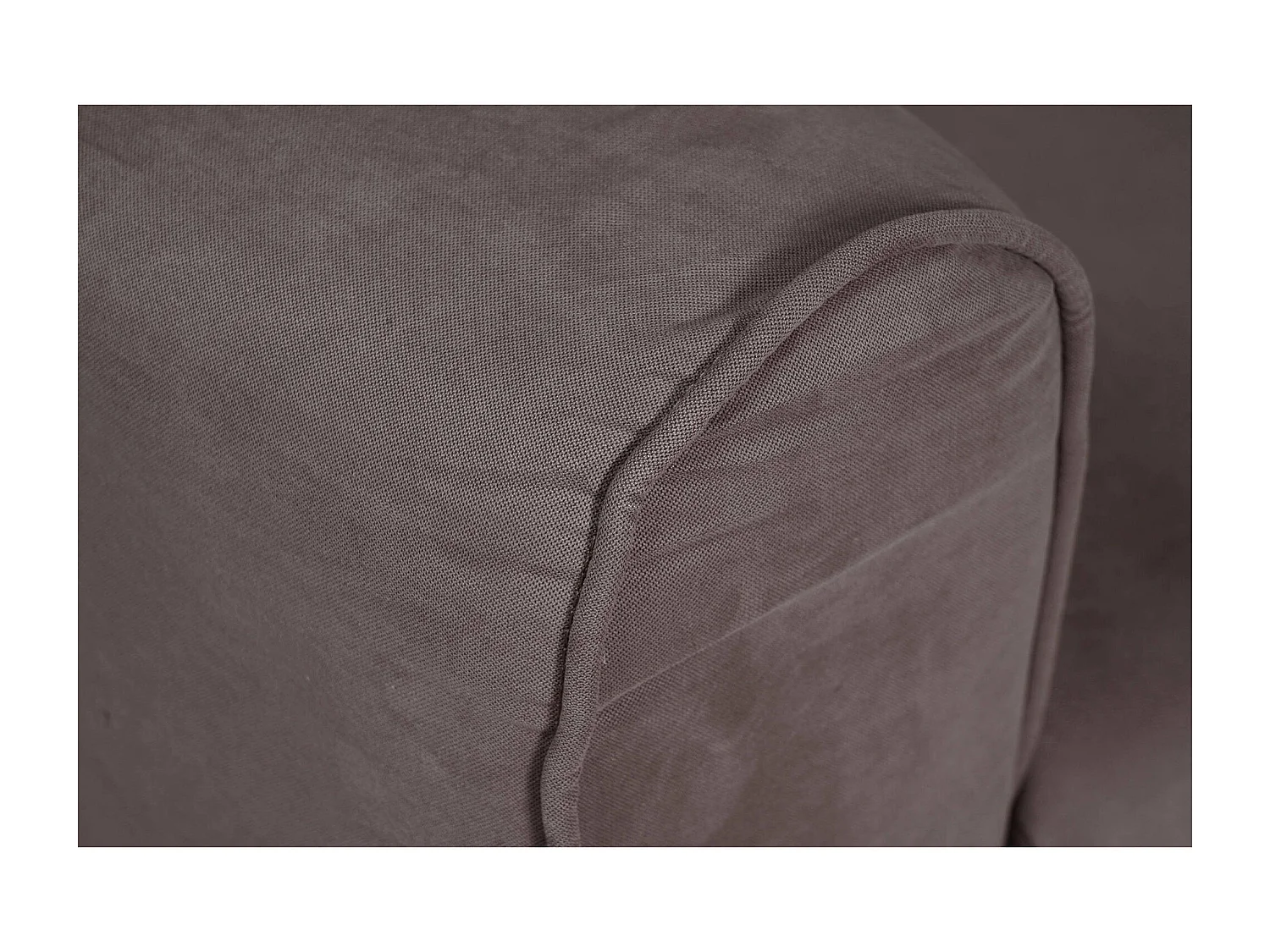 Divano fisso 2 posti Baeza, Divano in tessuto, Sofà lineare salvaspazio, Divano per piccoli appartamenti, 125x73h85 cm, Grigio