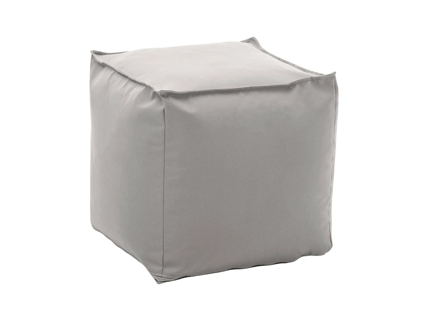 Pouf Annalaura, Pouf multifonctionnel, Fauteuil relaxant en tissu rembourré, 100% Made in Italy, 45x45h45 cm, Blanc