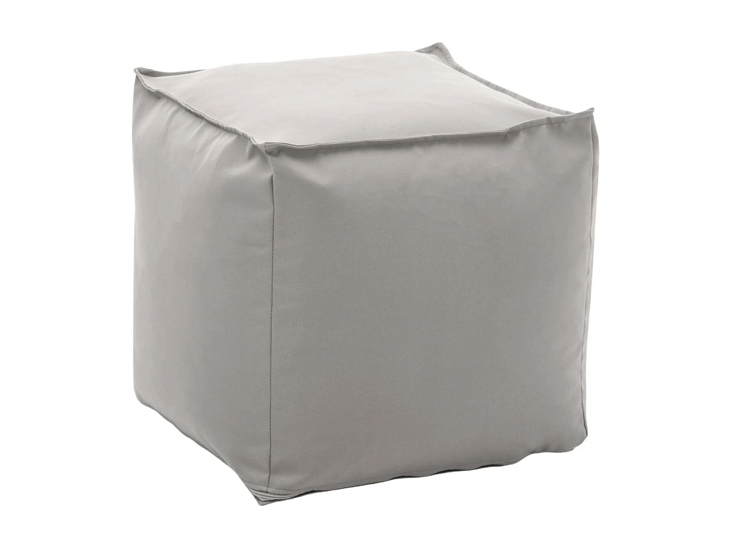 Pufe Annalaura, Pufe multifuncional, Poltrona relaxante em tecido acolchoado, 100% Fabricado na Itália, 45x45h45 cm, Branco