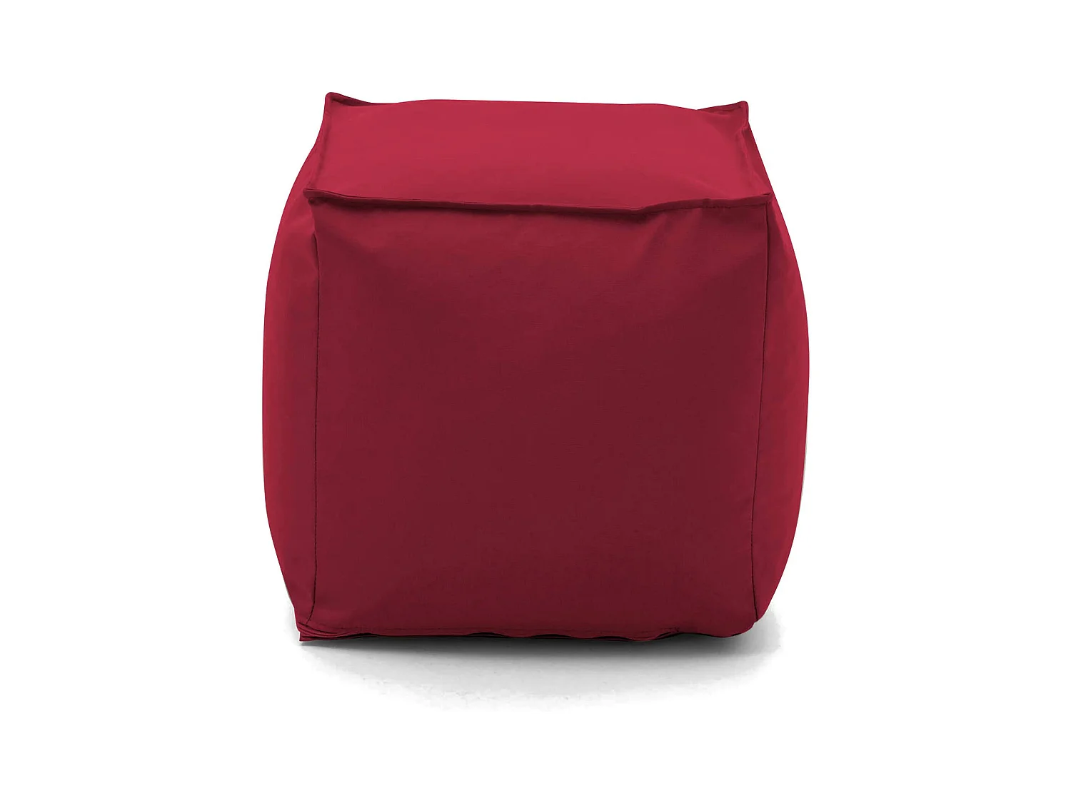 Pouf Annalaura, Pouf multifonctionnel, Fauteuil relaxant en tissu rembourré, 100% Made in Italy, 45x45h45 cm, Rouge