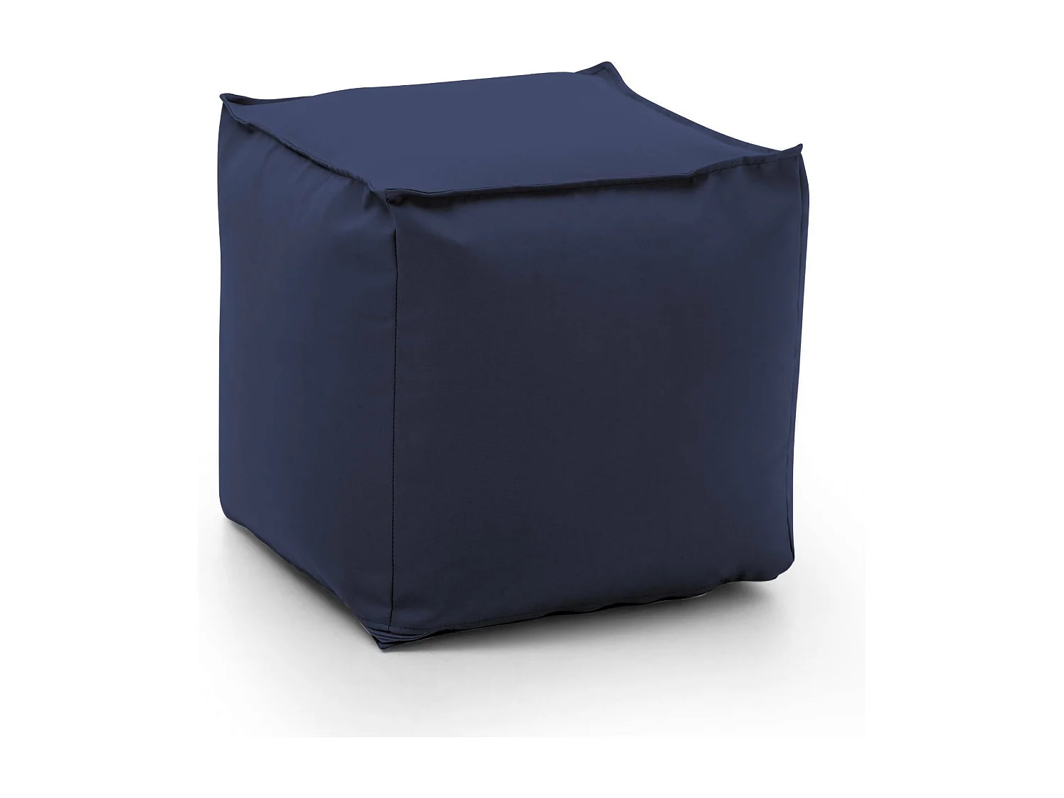 Annalaura Pouf, Multifunktionspouf, Relaxsessel aus gepolstertem Stoff, 100 % Made in Italy, 45x45h45 cm, Blau