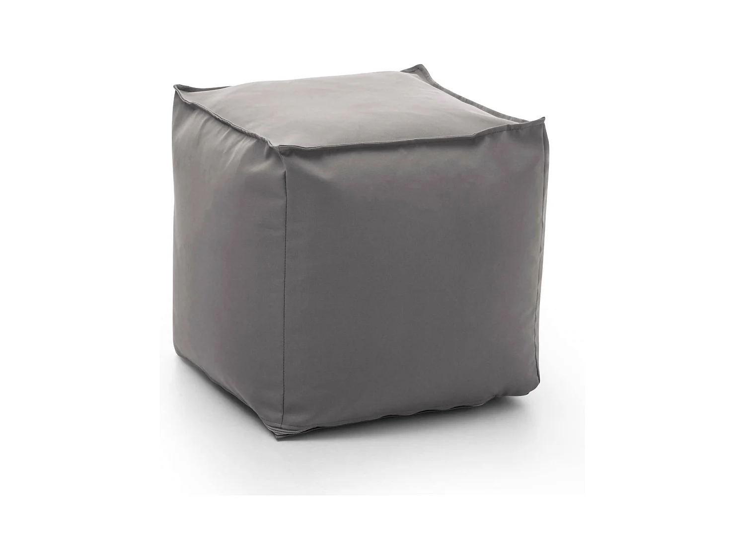 Pouf Annalaura, Pouf multifonctionnel, Fauteuil relaxant en tissu rembourré, 100% Made in Italy, 45x45h45 cm, Gris