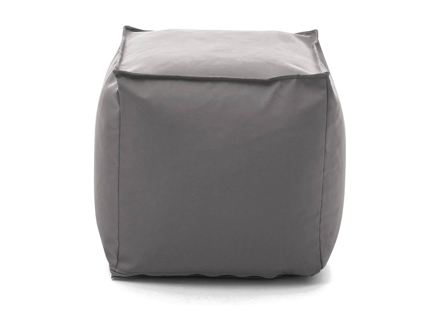 Annalaura poef, Multifunctionele poef, Ontspannende fauteuil in gewatteerde stof, 100% Made in Italy, 45x45h45 cm, Grijs