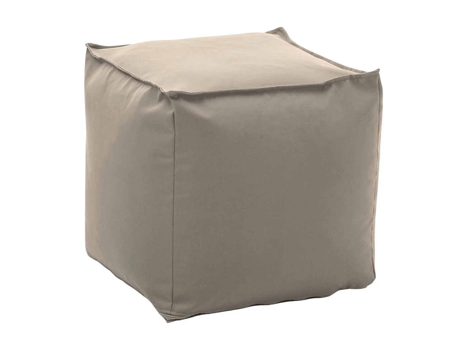 Puf Annalaura, Puf multifuncional, Sillón relax de tejido acolchado, 100% Made in Italy, 45x45h45 cm, Beige