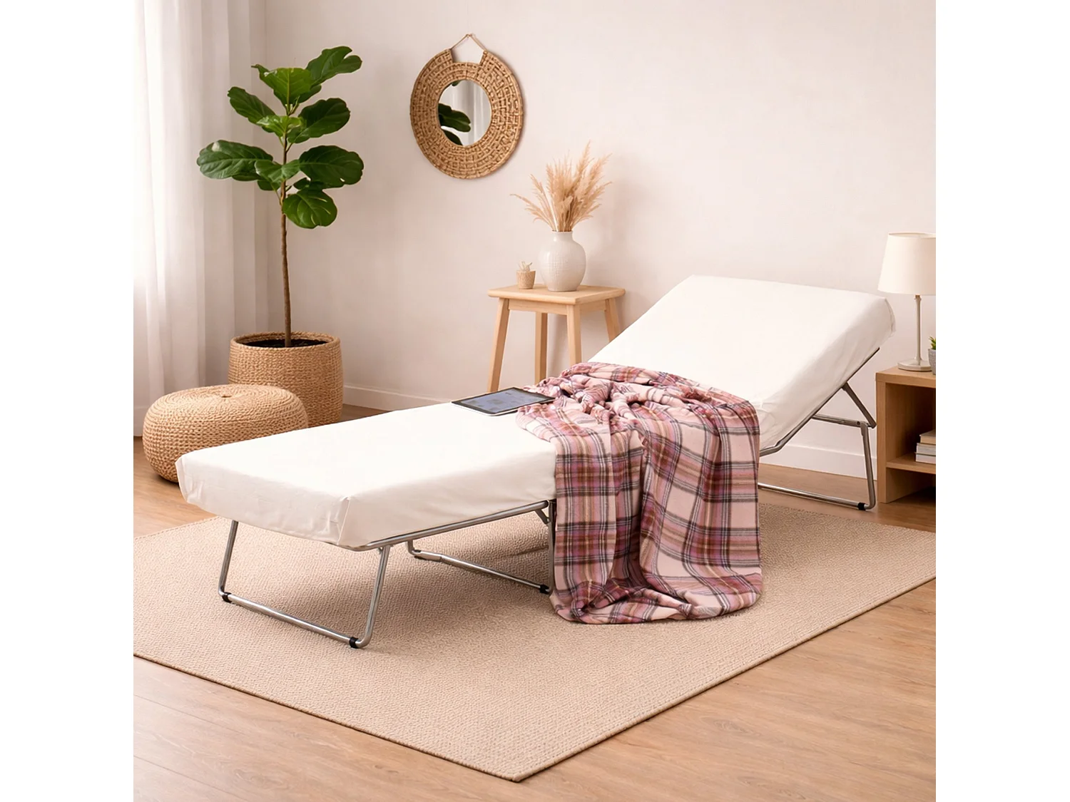 Talamo Italia Slaapbank Ancilla Zwart, Inclusief Afneembare Matras, Matrasmaat 80x190 cm Gemaakt in Italië