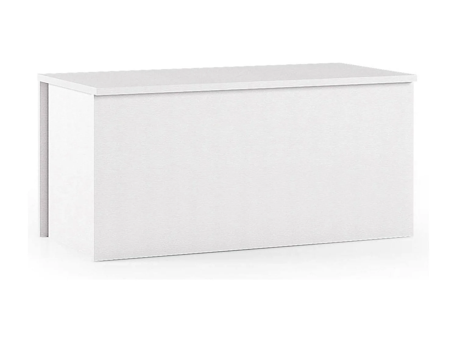 Malle Miltonia, Grande boîte de rangement polyvalente, Coffre moderne, 100% Made in Italy, 90x45h45 cm, Blanc