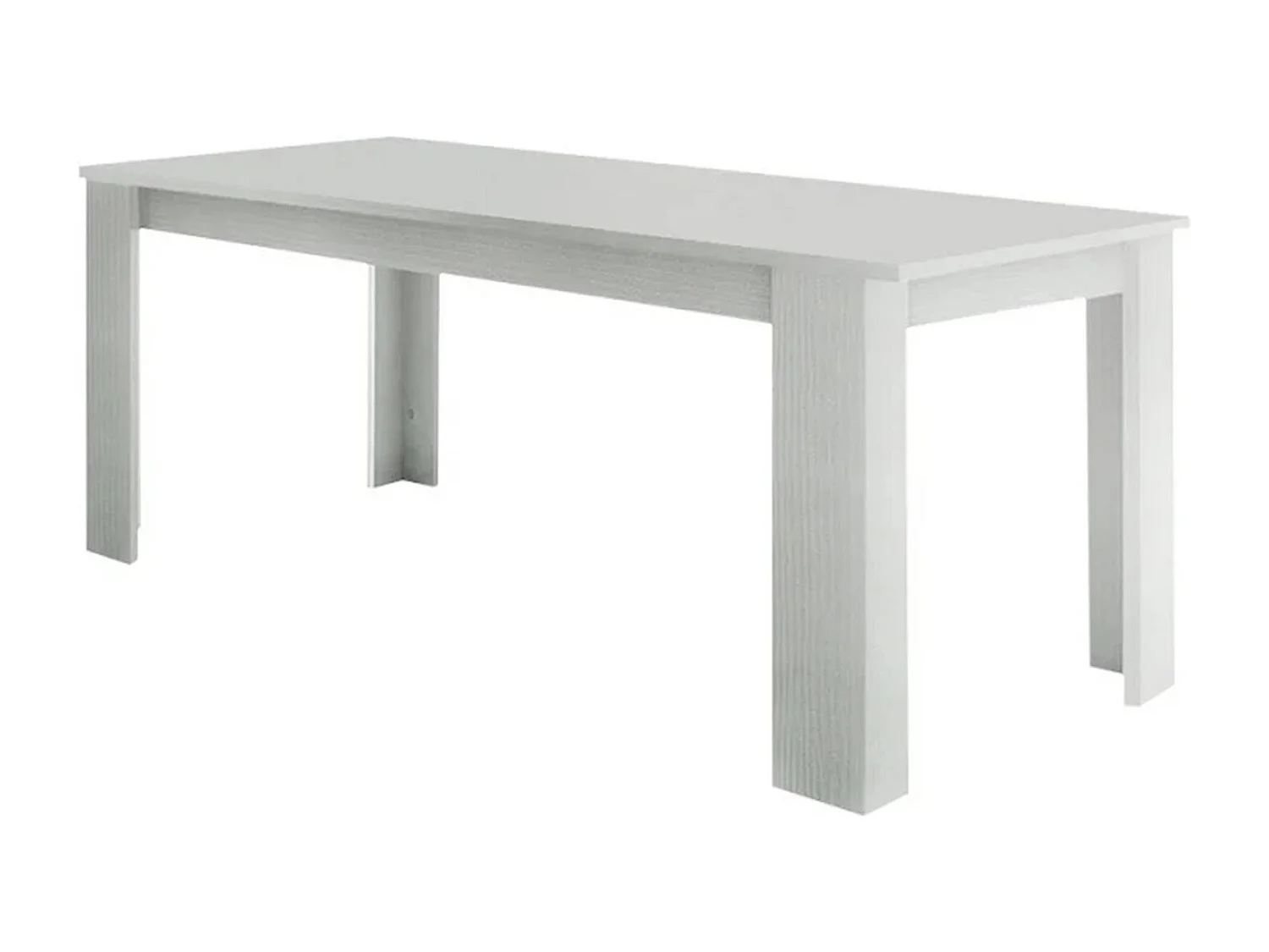 Natan uitschuifbare tafel, Uitschuifbare console tot 12 zitplaatsen, Uitschuifbare console 100% Made in Italy, 160/210x90h75 cm, Glanzend wit lariks