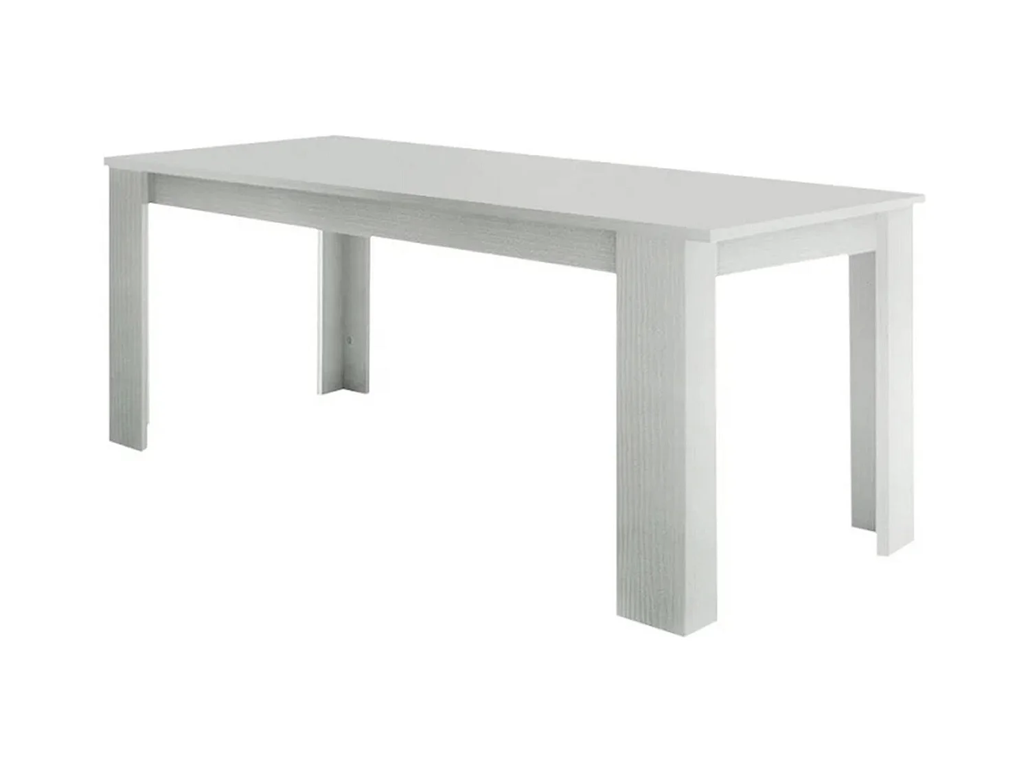 Table extensible Natan, Console extensible jusqu'à 12 places, Console extensible 100% Made in Italy, 160/210x90h75 cm, Mélèze blanc brillant