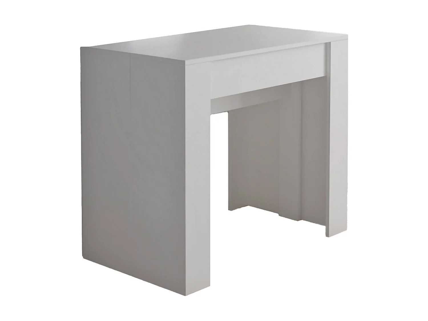 Table console à rallonge Alberique, Table avec rallonges, Console polyvalente, Table à manger extensible jusqu'à 10 places, 90/237x51h78 cm, Blanc