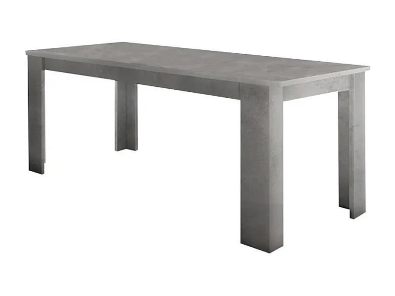 Mesa extensible Nanni, Consola extensible hasta 10 asientos, Consola extensible 100% Made in Italy, 140/190x90h75 cm, Cemento