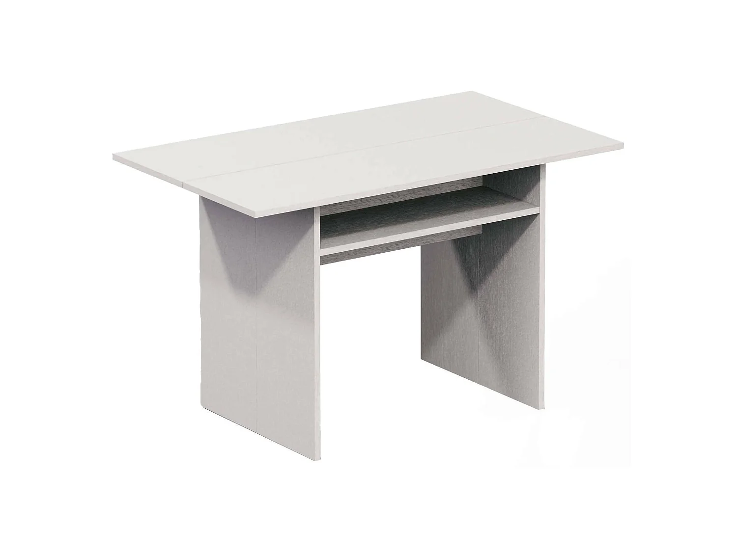 Console extensible lavande, Table à manger avec ouverture pliante, Console polyvalente extensible, 100% Made in Italy, 120x70h75 cm, Blanc