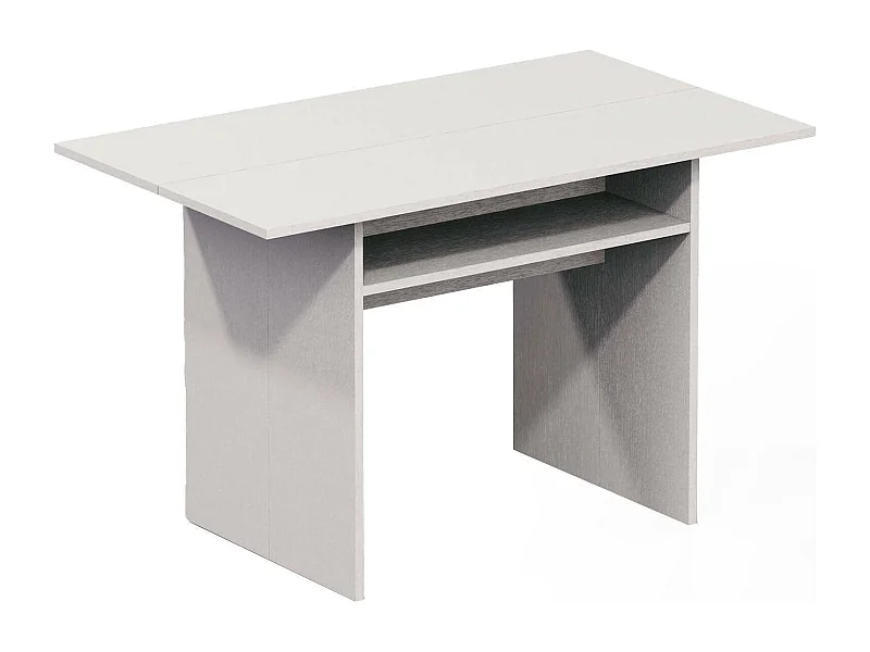 Consola extensible lavanda, Mesa de comedor con apertura abatible, Consola multiusos extensible, 100% Made in Italy, 120x70h75 cm, Blanco