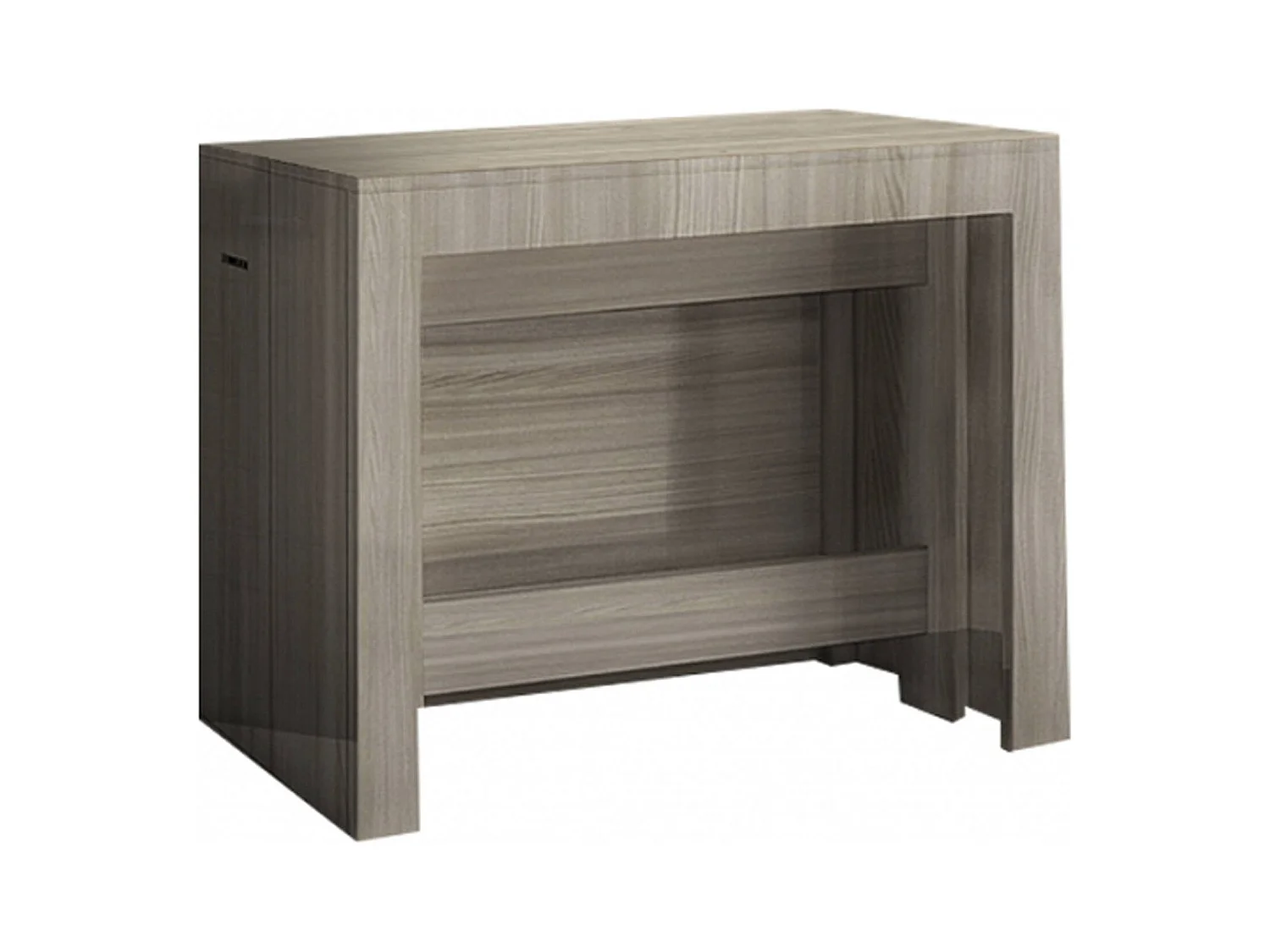 Console extensible Martino, Console extensible jusqu'à 12 places, Table avec supports d'extension, 100% Made in Italy, 51/300x90h77 cm, Orme nacré