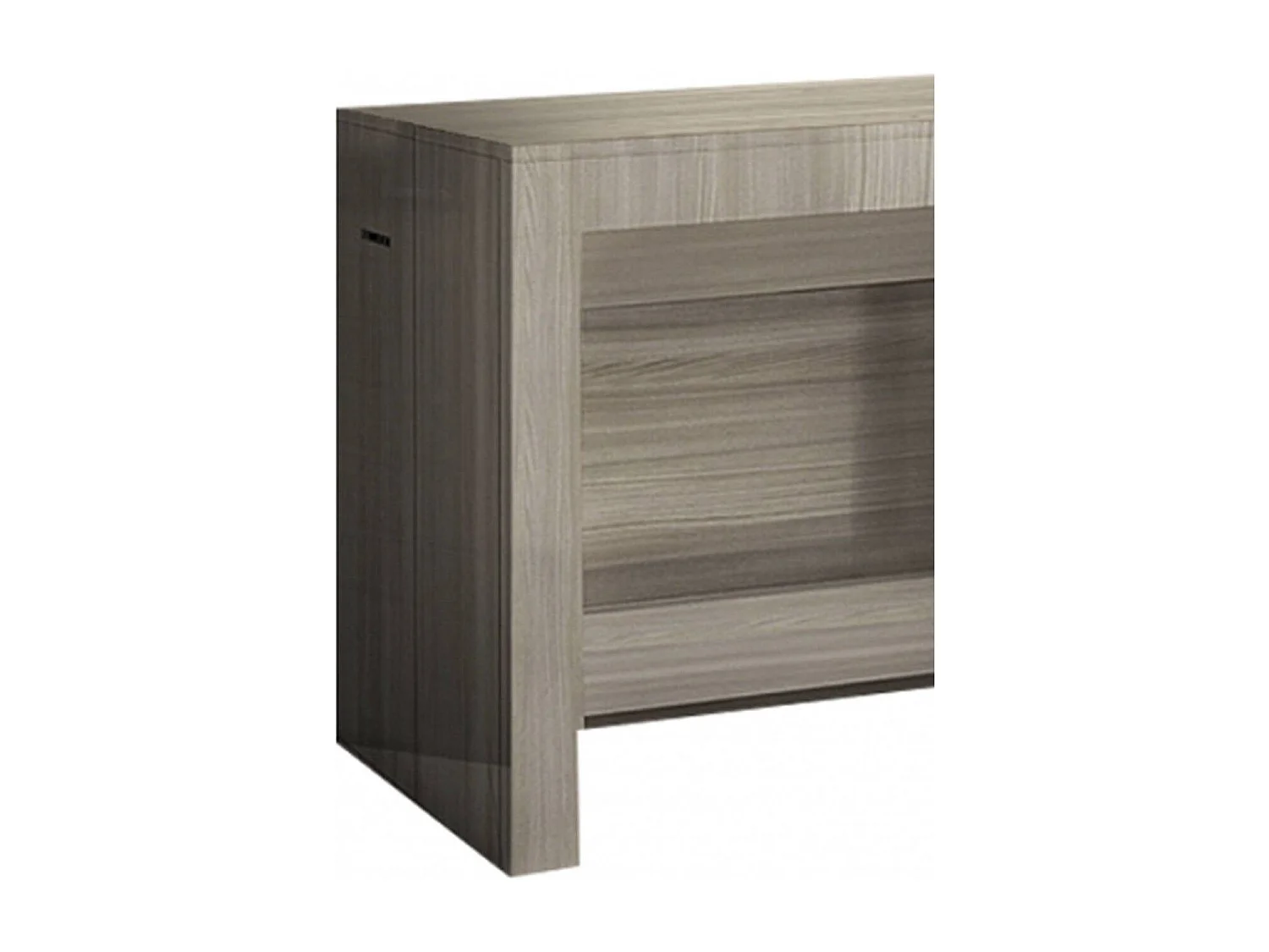 Consola extensível Martino, Consola extensível até 12 lugares, Mesa com suportes de extensão, 100% Fabricado em Itália, 51/300x90h77 cm, Olmo pérola