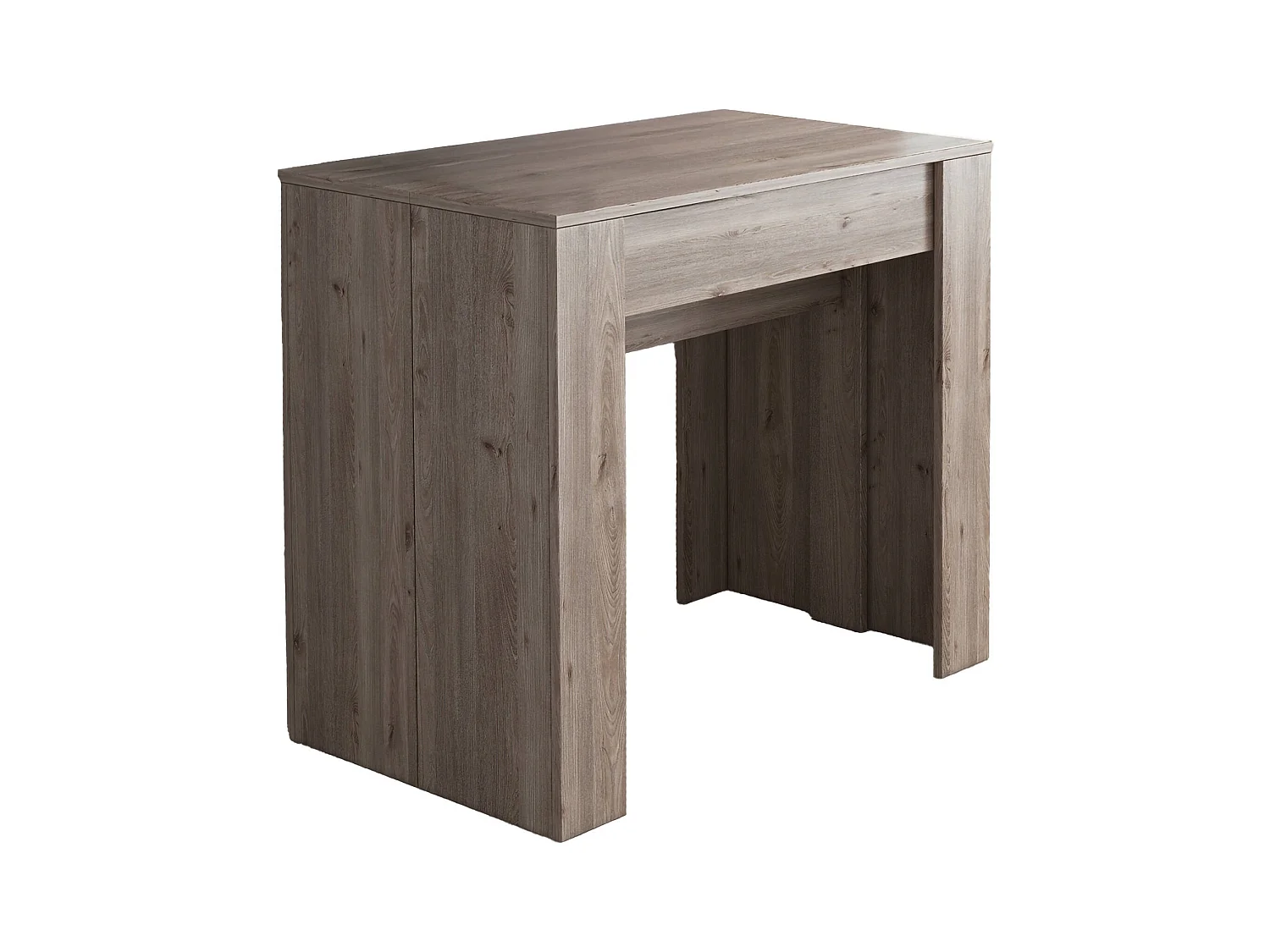 Alberique uitschuifbare console, Tafel met verlengstukken, Multifunctionele console, Uitschuifbare eettafel tot 10 zitplaatsen, 90/237x51h78 cm, Eiken
