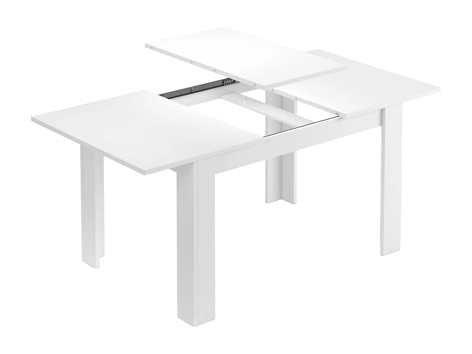 Tavolo allungabile Midland, Consolle estensibile per sala da pranzo, Tavolo apribile da cucina con prolunga, 140/190x90h78 cm, Bianco
