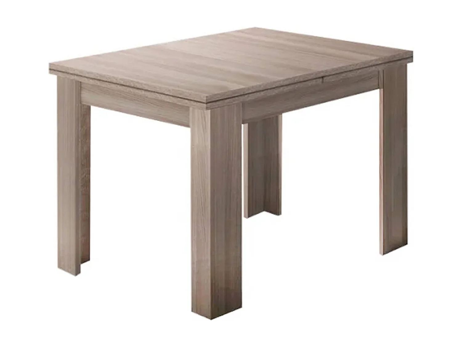 Dmora Uitschuifbare Tafel Otto 90x90x75h cm Bruin Olmo Pearl Voor 8 Personen, Boekuitschuifmechanisme Gemaakt in Italië