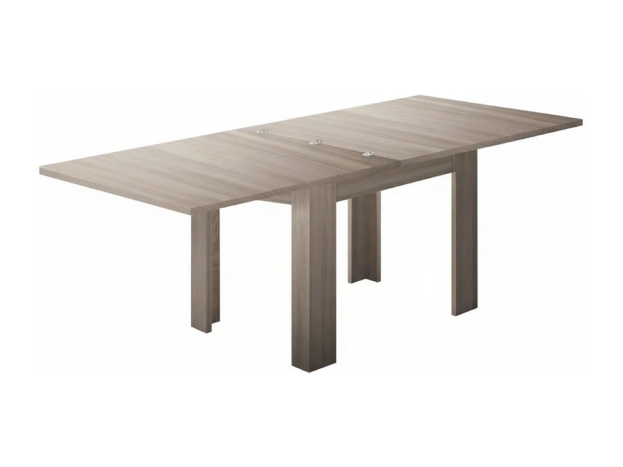 Dmora Uitschuifbare Tafel Otto 90x90x75h cm Bruin Olmo Pearl Voor 8 Personen, Boekuitschuifmechanisme Gemaakt in Italië